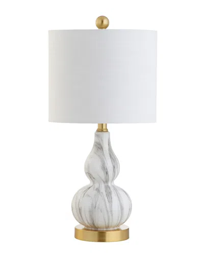 Jonathan Y Designs Anya 20.5in Mini Glass Table Lamp In Multi