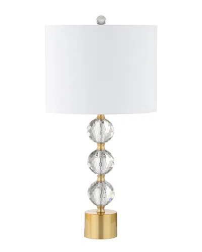 Jonathan Y Designs Ashley 25.25in Crystal Table Lamp In White