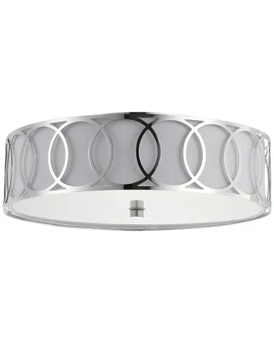 Jonathan Y Designs Aubrey 3-light 15.5in Metal Flush Mount In Gray