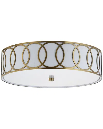 Jonathan Y Designs Aubrey 3-light 15.5in Metal Flush Mount In Multi