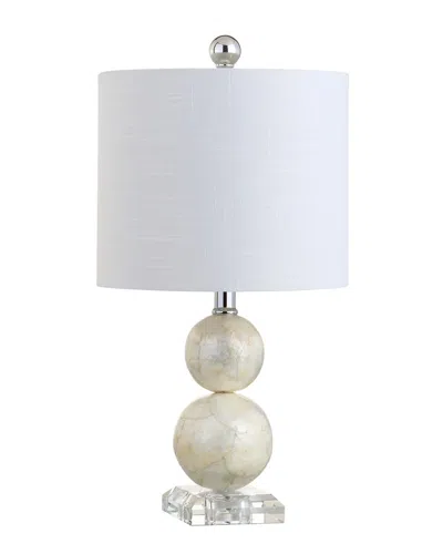 Jonathan Y Designs Bailey 19in Seashell Led Table Lamp In White