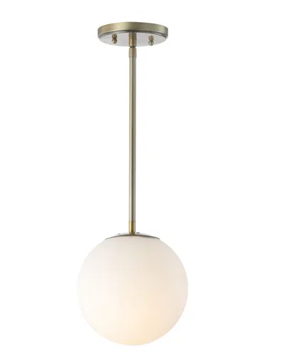 Jonathan Y Designs Bleecker 7.75in Globe Led Pendant In Silver