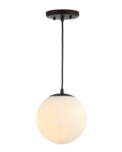Jonathan Y Designs Bleecker 7.75in Globe Led Pendant In White