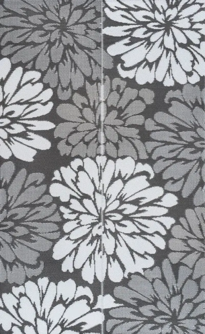 Jonathan Y Designs Bloom Modern Floral Foldable Waterproof Reversible Plastic Straw Outdoor Rug In Gray/white
