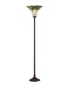 Jonathan Y Designs Botanical Tiffany-style 71in Torchiere Floor Lamp