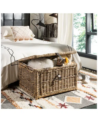 JONATHAN Y DESIGNS DISCONTINUED JONATHAN Y DESIGNS CADEN WICKER STORAGE TRUNK