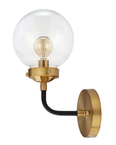 Jonathan Y Designs Caleb 12in 1-light Brass Wall Sconce In White