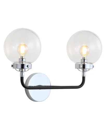 Jonathan Y Designs Caleb 2-light 18in Brass Wall Sconce In White