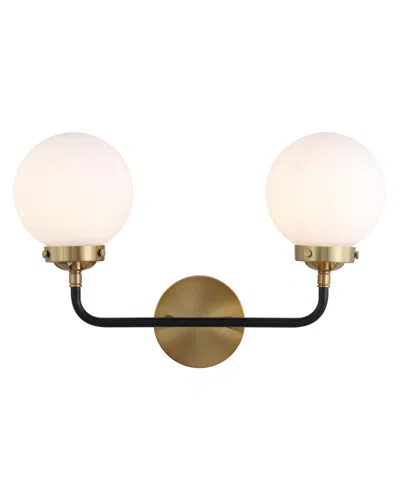 Jonathan Y Designs Caleb 2-light 18in Brass Wall Sconce In Brown