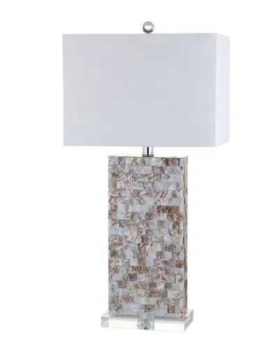 Jonathan Y Designs Cannon 29in Seashell And Crystal Led Table Lamp