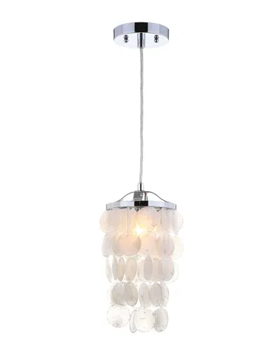 Jonathan Y Designs Cayla 14.5-86.5in Seashell Chandelier Pendant In White