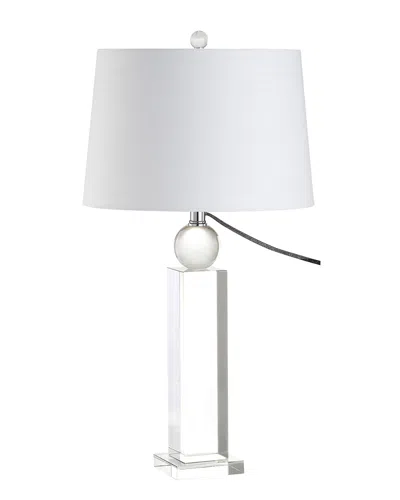 Jonathan Y Designs Charlotte 28.5in Crystal Table Lamp In White