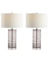 Jonathan Y Designs Cole 27.5in Modern Fused Glass Cylinder Led Table Lamp