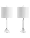 Jonathan Y Designs Dana 19.5in Crystal Column/metal Led Table Lamp