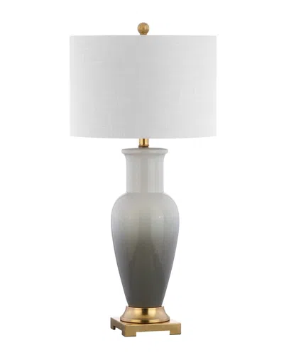 Jonathan Y Designs Dip Dye 31.5in Ceramic Table Lamp In Gray