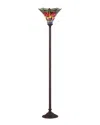 Jonathan Y Designs Dragonfly Tiffany-style 71in Torchiere Floor Lamp