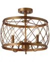 Jonathan Y Eleanor 3-light Metal Led Semi Flush Mount Ceiling Light