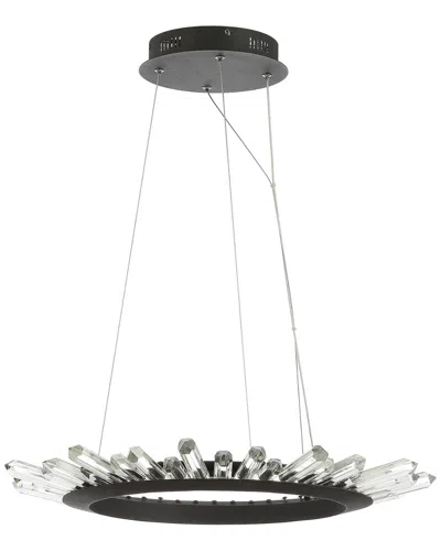 Jonathan Y Designs Elsa 24in Adjustable Integrated Led Modern Crystal Pendant