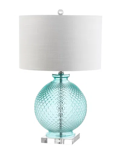 Jonathan Y Designs Estelle 26in Glass And Crystal Led Table Lamp In Multi