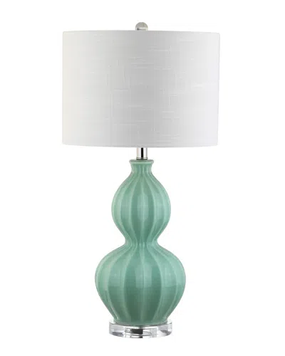 Jonathan Y Designs Faye 28in Glass Table Lamp In Multi