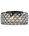 Jonathan Y Designs Gabrielle 19in Led Flush Mount Ceiling Light In Multi