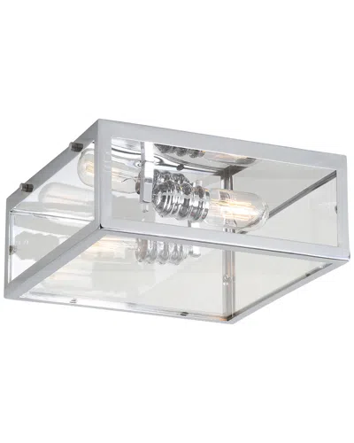 Jonathan Y Designs Grayson 12in Led Flush Mount In White