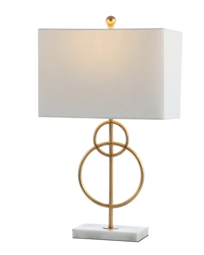 Jonathan Y Designs Haines 26in Marble Metal Led Table Lamp