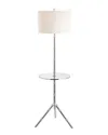 Jonathan Y Designs Hall 62in Metal Led End Table Floor Lamp