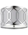 Jonathan Y Designs Hex 3-light 16.25in Metal Flush Mount