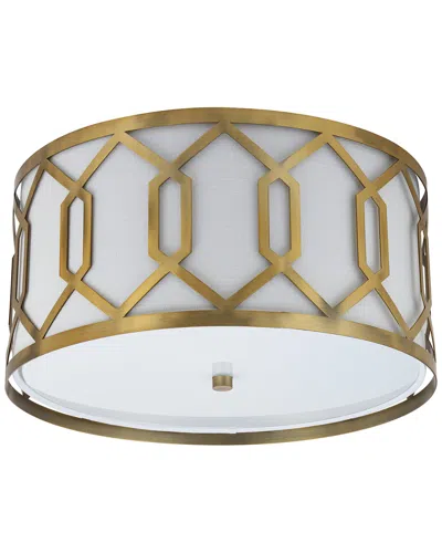 Jonathan Y Designs Hex 3-light 16.25in Metal Flush Mount