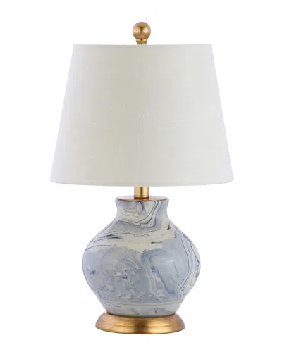 Jonathan Y Designs Holly 20.5in Marbleized Ceramic Led Table Lamp In Multi