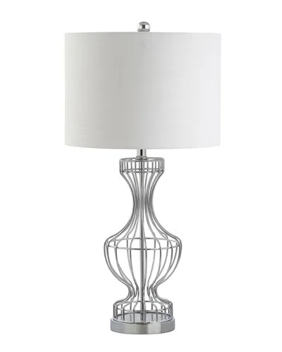 Jonathan Y Designs Honore 28in Metal Wire Frame Table Lamp In Silver