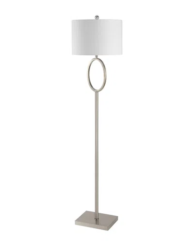 Jonathan Y Designs Jonathan Y April 61in Metal Modern Contemporary Led Floor Lamp In Nickel