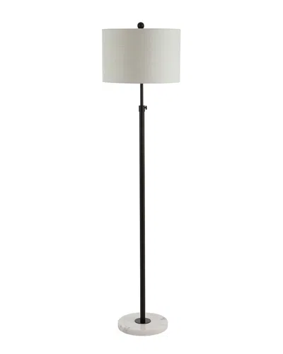 Jonathan Y Designs Jonathan Y June 65in Adjustable Metal/marble Led Floor Lamp In Black