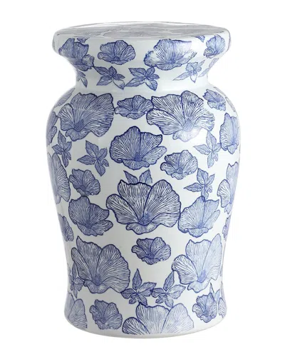 Jonathan Y Designs Jonathan Y Poppies Ceramic Garden Stool In White