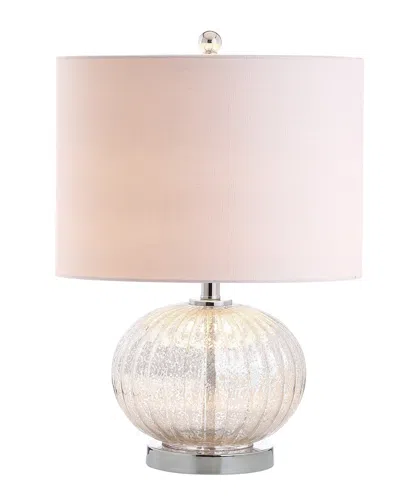 Jonathan Y Designs Judith 21in Mercury Glass Led Table Lamp In Pink