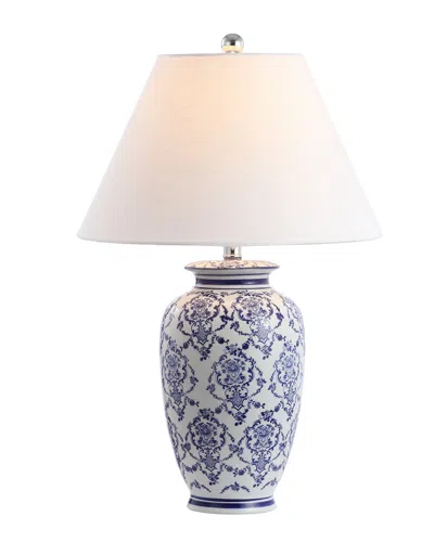 Jonathan Y Designs Juliana 26.25in Chinoiserie Led Table Lamp In White