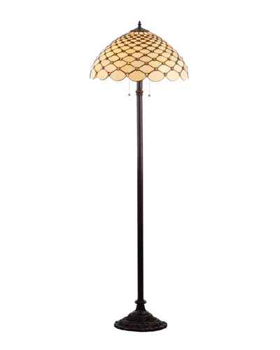 Jonathan Y Designs Lee Tiffany-style 62in Led Floor Lamp In Multi