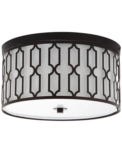 Jonathan Y Designs Link 3-light 16.75in Metal Flush Mount In Black