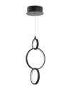 Jonathan Y Loop Adjustable Integrated Led Metal Ring Pendant