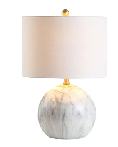 Jonathan Y Designs Luna 21.5in Faux Marble Resin Led Table Lamp In Multi