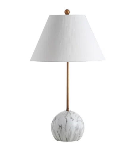 Jonathan Y Designs Miami 29in Minimalist Led Table Lamp In White