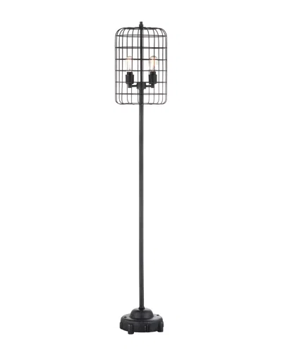 Jonathan Y Designs Odette 65in Industrial Metal Floor Lamp In Black
