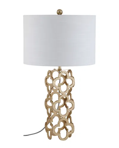 Jonathan Y Designs Oliver 26.5in Metal Quatrefoil Table Lamp
