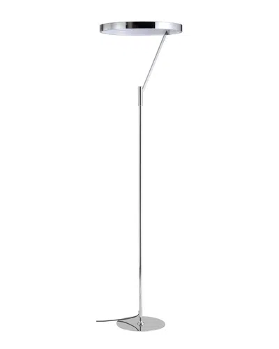 Jonathan Y Designs Owen 66.7in Integrated Led Metal Floor Lamp In Silver