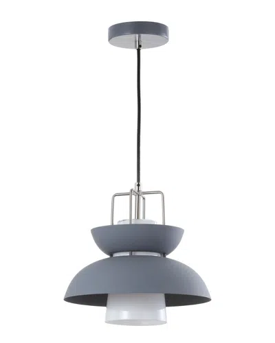 Jonathan Y Designs Paul 11in Farmhouse Led Pendant In Gray