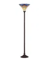 Jonathan Y Designs Dragonfly Tiffany-style 71in Torchiere Floor Lamp