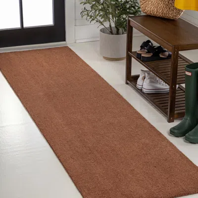 Jonathan Y Designs Peater Classic Casual Commercial Natural Coir Indoor/outdoor Mat In Brown