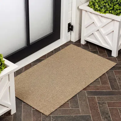 Jonathan Y Designs Peater Classic Casual Commercial Natural Coir Indoor/outdoor Mat In Brown