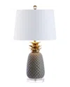 Jonathan Y Designs Pineapple 23in Ceramic Table Lamp In White